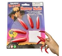 Uñas a presión de Halloween - Juego de 10 piezas de uñas de terror a presión, diseño inspirado en la película de terror Sadako para accesorios de disfraz de zombi