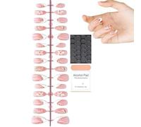 Uñas Acrílicas Postizas a Presión 30 Piezas De Pegatinas De Manicura Con