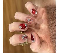 Uñas artificiales para trajes profesionales y atuendos casuales que resuelven desafíos de consistencia para mujeres trabajadoras, fácil aplicación