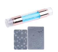 Uñas - Bolígrafos De Estampación De Manicura | Bolígrafos De Estampado | Rinestone Adornados Para Bolígrafos De Doble Extremo | Diseño De Doble Extremo Rinestone Kit De Bolígrafos De Stamping Abbell
