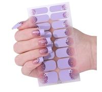 Uñas Brillantes Envolturas Esmalte Geles Tiras Tiras Punta Punta Francesa Envoltura Pegatina Arte Decoración Brillante Pegatina Uñas Francesas Impermeables