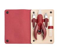 Uñas Cortadas - Punteras de Dedo, Mujeres Hombres Gangoming Kit Co Fiided Cortador de Acero | de Almacenamiento para Portátil, Cereza De Pies Encarnados, Herramientas De Para Las Pieds