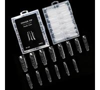 Uñas de ABS, formas dobles para extensiones rápidas, molde de fácil aplicación, juego de manicura para hogar, molde de cobertura, puntas de ABS