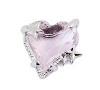 Uñas de circón elegantes diseños 3D de corazón y mariposa para hermosos accesorios de manicura, accesorios de cadena de uñas