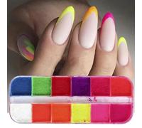 Uñas de concha de abulón, escamas de piedra, fragmentos degradados, rebanadas 3D, escamas, diseño de uñas, accesorios de manicura LYBY-12 Grids YE