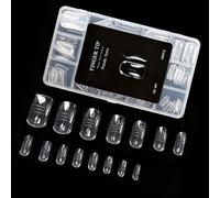 Uñas de cristal ABS con formas dobles para extensiones rápidas, forma de uñas, kit de aplicación fácil, manicura en casa, forma de cobertura completa, puntas de uñas ABS