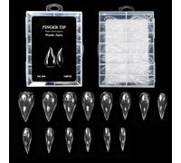 Uñas de cristal ABS con formas dobles para extensiones rápidas, forma de uñas, kit de aplicación fácil, manicura en casa, forma de cobertura completa, puntas de uñas ABS