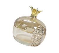 Uñas de cristal de cristal para arte con forma de granada, plato monómero con tapa para uñas acrílicas, forma de calabaza, plato Dappen con tapa, cuenco pequeño