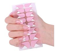 Uñas de encaje francés tiras polacas uñas pegatinas arte brillante gel tiras geles envoltura