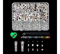 Uñas de forma irregular con parte trasera plana, bola de resina de 12 rejillas para mejorar las uñas de salón, patrones geométricos únicos, diamantes moldeados irregulares