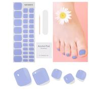 Uñas de Gel Pegatinas - 32 pcs Uñas Postizas Para Pies Uñas Semicuradas Uñas Gel Pegatinas UV Pegatinas Uñas Semipermanente Pegatinas Uñas Pies Toenail Art Stickers Adhesivas Nail Art