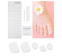 Uñas de Gel Pegatinas - 32 pcs Uñas Postizas Para Pies Uñas Semicuradas Uñas Gel Pegatinas UV Pegatinas Uñas Semipermanente Pegatinas Uñas Pies Toenail Art Stickers Adhesivas Nail Art