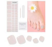Uñas de Gel Pegatinas - 32 pcs Uñas Postizas Para Pies Uñas Semicuradas Uñas Gel Pegatinas UV Pegatinas Uñas Semipermanente Pegatinas Uñas Pies Toenail Art Stickers Adhesivas Nail Art