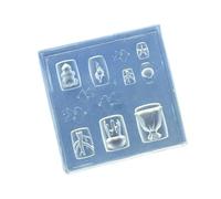 Uñas de silicona de criatura marina para hacer joyas de resina, incluye diseño de tortugas de caballito de mar y concha en relieve, uñas en relieve de conchas marinas