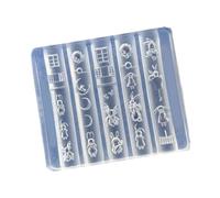 Uñas de silicona transparente con temática de conejos para manualidades y manicura, diseños de uñas, arte de silicona