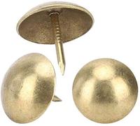 Uñas de tapicería de 100 Piezas, Tachuelas de tapicería Tachuela para Pulgar Hierro de Bronce Cian Caja de Madera Chinchetas Clavos de Cabeza Redonda Retro Tachuelas Pasadores para Pulgar 15 mm