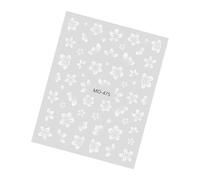 Uñas en relieve, diseño de pegatinas artísticas para efectos de manicura profesional con estampado de flores, accesorios de uñas de moda, pegatinas de uñas duraderas