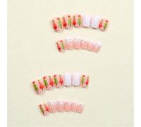 Uñas Falsas Cubiertas Completas Se Adhieren Con Diseños De Árboles Navidad Presione Para Mujeres Chicas Encantadoras Falsas Árboles Falsos Artificiales Cortos Presos