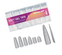 Uñas finas a presión con escala de posicionamiento, sin necesidad de taladrar, puntas de ABS reutilizables para un aspecto natural, punta profesional de arte de uñas