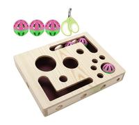 Uñas Gatos - Tabla Rascador Madera - Enriquecimiento Rascar r Uñas Gato con Bola Campana - para Mascota Gato Joven Arreglar Esquina Muebles Alfombra Interior