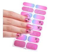 Uñas Pegatinas de arte Geles Autoadhesivos Tiras de Uñas Funda Completa Impermeable Polish Decoración Rayas de Gel Polish Impermeable con Archivo