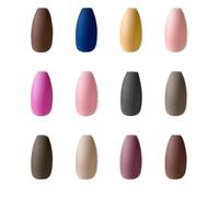 Uñas Postizas 1~4SETS Matte Fake Nail Tips Matte Finish For A Modern Look Highly Professional-looking Artificial Nails(Style K)