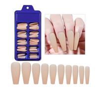 Uñas Postizas 100 uñas postizas mate, de bailarina cobertura completa, color sólido, puntas, decoración for manicura DIY(NO14)