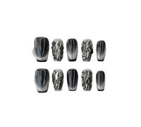 Uñas Postizas 10Pcs Handmade Press On Nails French coffin Cat Eye Fake Nails with Diamond Full Cover Wearable Artificial Nail Tip(2-XS)