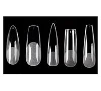 Uñas Postizas 120pcs False Nails Transparent Press on Nails Coverage False Nails Tips Short T-shaped Water Drop Full Sticker For Nails(Color6)
