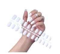 Uñas Postizas 1PCS DIY Matte False Nails Square Head Frosted Press on Nail Tips Full Cover Artificial Fingernails Ballet Detachable No Glue(Color-02)
