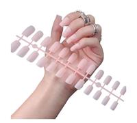 Uñas Postizas 1PCS DIY Matte False Nails Square Head Frosted Press on Nail Tips Full Cover Artificial Fingernails Ballet Detachable No Glue(Color8)