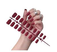 Uñas Postizas 1PCS DIY Matte False Nails Square Head Frosted Press on Nail Tips Full Cover Artificial Fingernails Ballet Detachable No Glue(Color10)
