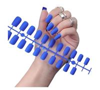 Uñas Postizas 1PCS DIY Matte False Nails Square Head Frosted Press on Nail Tips Full Cover Artificial Fingernails Ballet Detachable No Glue(Color-04)