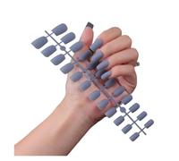 Uñas Postizas 1PCS DIY Matte False Nails Square Head Frosted Press on Nail Tips Full Cover Artificial Fingernails Ballet Detachable No Glue(Color-05)