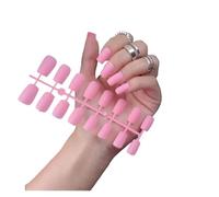 Uñas Postizas 1PCS DIY Matte False Nails Square Head Frosted Press on Nail Tips Full Cover Artificial Fingernails Ballet Detachable No Glue(Color-03)