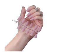 Uñas Postizas 1PCS DIY Matte False Nails Square Head Frosted Press on Nail Tips Full Cover Artificial Fingernails Ballet Detachable No Glue(Color9)