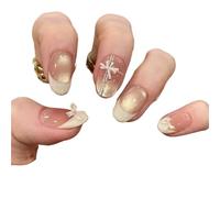 Uñas postizas 24 piezas de uñas postizas a presión, herramientas for uñas usables para Manicura(Color3)