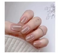 Uñas Postizas 24pcs detachable cat eyes red wine false nails with glue full cover ballet square almond shiny press on fake nails tips(Color-60)