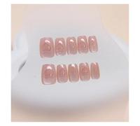 Uñas Postizas 24pcs detachable cat eyes red wine false nails with glue full cover ballet square almond shiny press on fake nails tips(Color63)