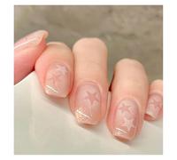 Uñas Postizas 24pcs detachable cat eyes red wine false nails with glue full cover ballet square almond shiny press on fake nails tips(Color87)