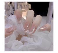 Uñas Postizas 24pcs detachable cat eyes red wine false nails with glue full cover ballet square almond shiny press on fake nails tips(Color15)
