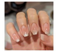 Uñas Postizas 24pcs detachable cat eyes red wine false nails with glue full cover ballet square almond shiny press on fake nails tips(Color18)