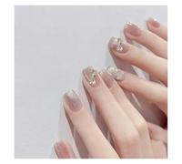 Uñas Postizas 24pcs detachable cat eyes red wine false nails with glue full cover ballet square almond shiny press on fake nails tips(Color44)