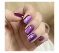 Uñas Postizas 24pcs detachable cat eyes red wine false nails with glue full cover ballet square almond shiny press on fake nails tips(Color-3)