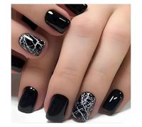 Uñas Postizas 24Pcs Fashion Fake Nails Press on Short Square Head False Nail Art Green Leopard Print Design Artifical Full Cover Nail Tips(Color34)