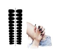 Uñas Postizas 24Pcs Solid Color Wine Red Design Fake Nail Short Square Press on False Nails Simple Detachable Finished Full Cover Nail Tips(Color10)