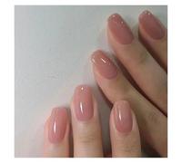 Uñas Postizas 24Pcs Solid Color Wine Red Design Fake Nail Short Square Press on False Nails Simple Detachable Finished Full Cover Nail Tips(Color7)