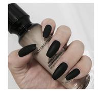 Uñas Postizas 24PcsSet Press On Nail Art Full Cover Artificial Fake Nails Patch Finished Solid Color Girl Wearing Reusable False Nails(Color1)