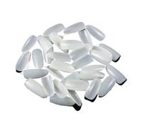 Uñas Postizas 500pcs/pack Acrylic Nails Round Shapes False Nail Tips Full Cover False French Nail Tips Fake Nail Art Tips Tools(Natural 500pcs)
