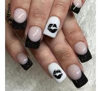 Uñas postizas a presión con pegamento acrílico artificial para diseños de bricolaje